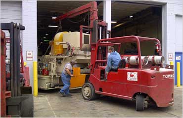 machinery in plant relocation